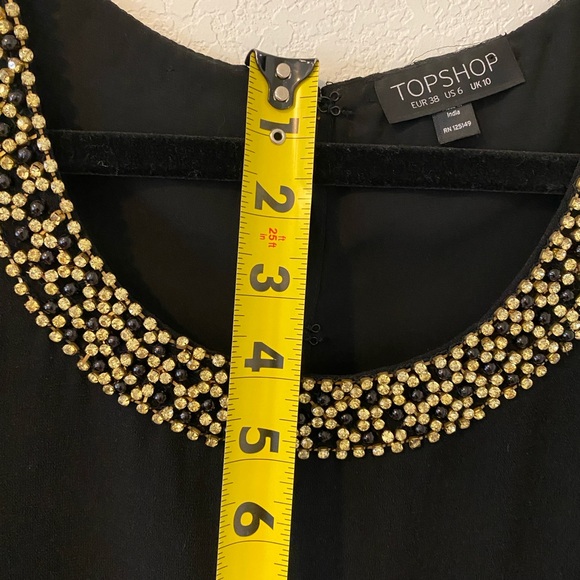 TOPSHOP black embellished top - Picture 8 of 9